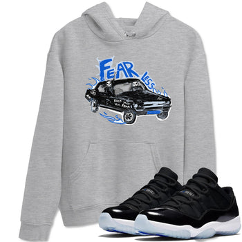 11s Low Space shirt to match jordans Fearless Car sneaker tees Air Jordan 11 Low Space SNRT Sneaker Release Tees unisex cotton Heather Grey 1 crew neck shirt
