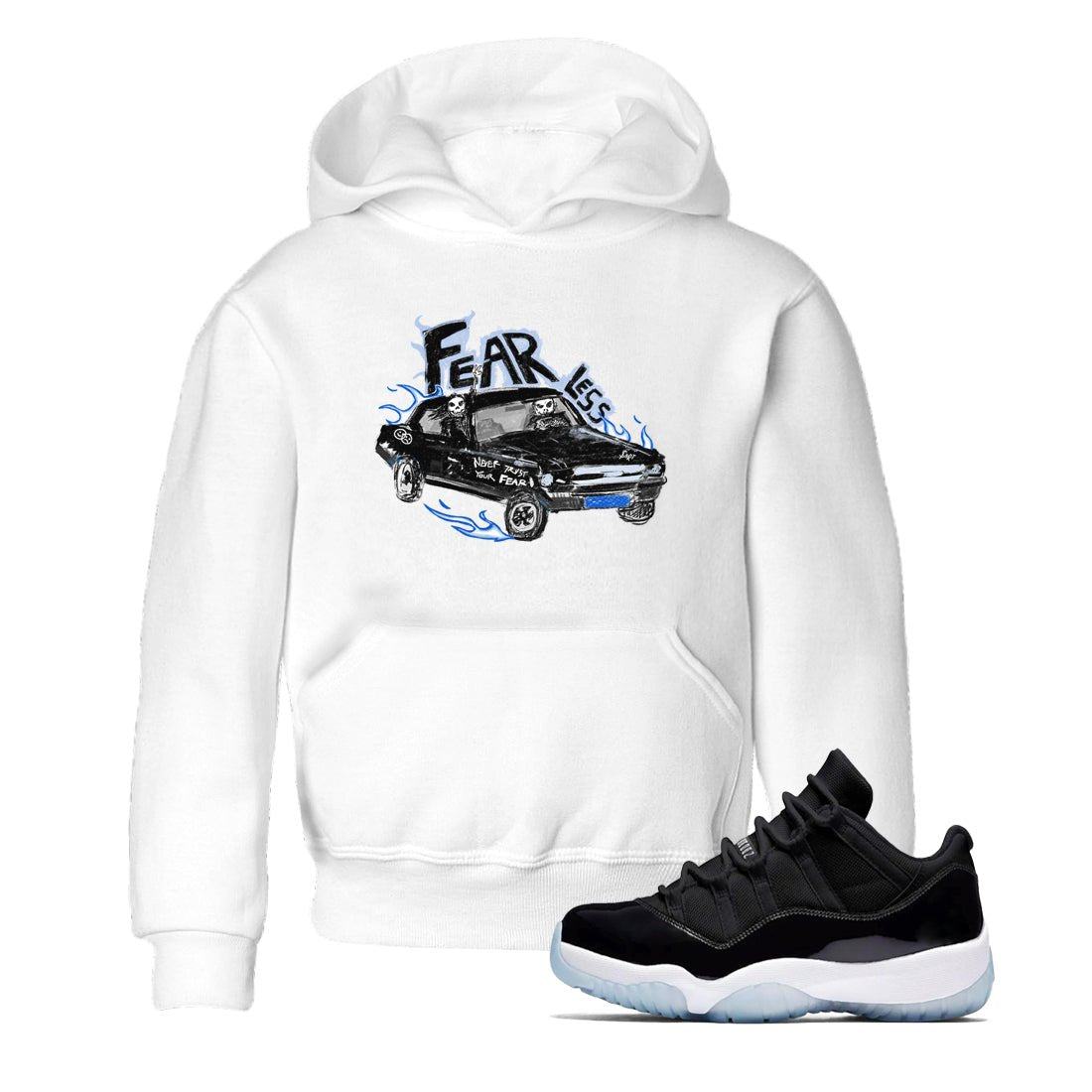 11s Low Space shirt to match jordans Fearless Car sneaker tees Air Jordan 11 Low Space SNRT sneaker release tees baby toddler White 1 cotton Shirt