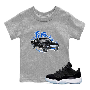 11s Low Space shirt to match jordans Fearless Car sneaker tees Air Jordan 11 Low Space SNRT sneaker release tees baby toddler Heather Grey 1 cotton Shirt