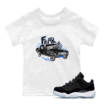 11s Low Space shirt to match jordans Fearless Car sneaker tees Air Jordan 11 Low Space SNRT sneaker release tees baby toddler White 1 cotton Shirt