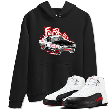 Air Jordan 12 Red Taxi shirts to match jordans Fearless Car sneaker match tees 12s Red Taxi SNRT sneaker release Tees unisex cotton Black 1 crew neck shirt