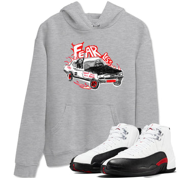 Air Jordan 12 Red Taxi shirts to match jordans Fearless Car sneaker match tees 12s Red Taxi SNRT sneaker release Tees unisex cotton Heather Grey 1 crew neck shirt