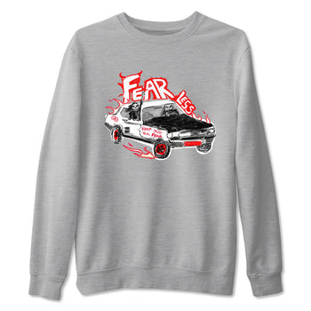 Air Jordan 12 Red Taxi shirts to match jordans Fearless Car sneaker match tees 12s Red Taxi SNRT sneaker release Tees unisex cotton Heather Grey 2 crew neck shirt