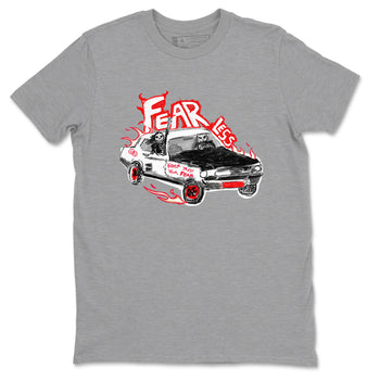 Air Jordan 12 Red Taxi shirts to match jordans Fearless Car sneaker match tees 12s Red Taxi SNRT sneaker release Tees unisex cotton Heather Grey 2 crew neck shirt