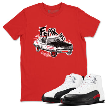 Air Jordan 12 Red Taxi shirts to match jordans Fearless Car sneaker match tees 12s Red Taxi SNRT sneaker release Tees unisex cotton Red 1 crew neck shirt
