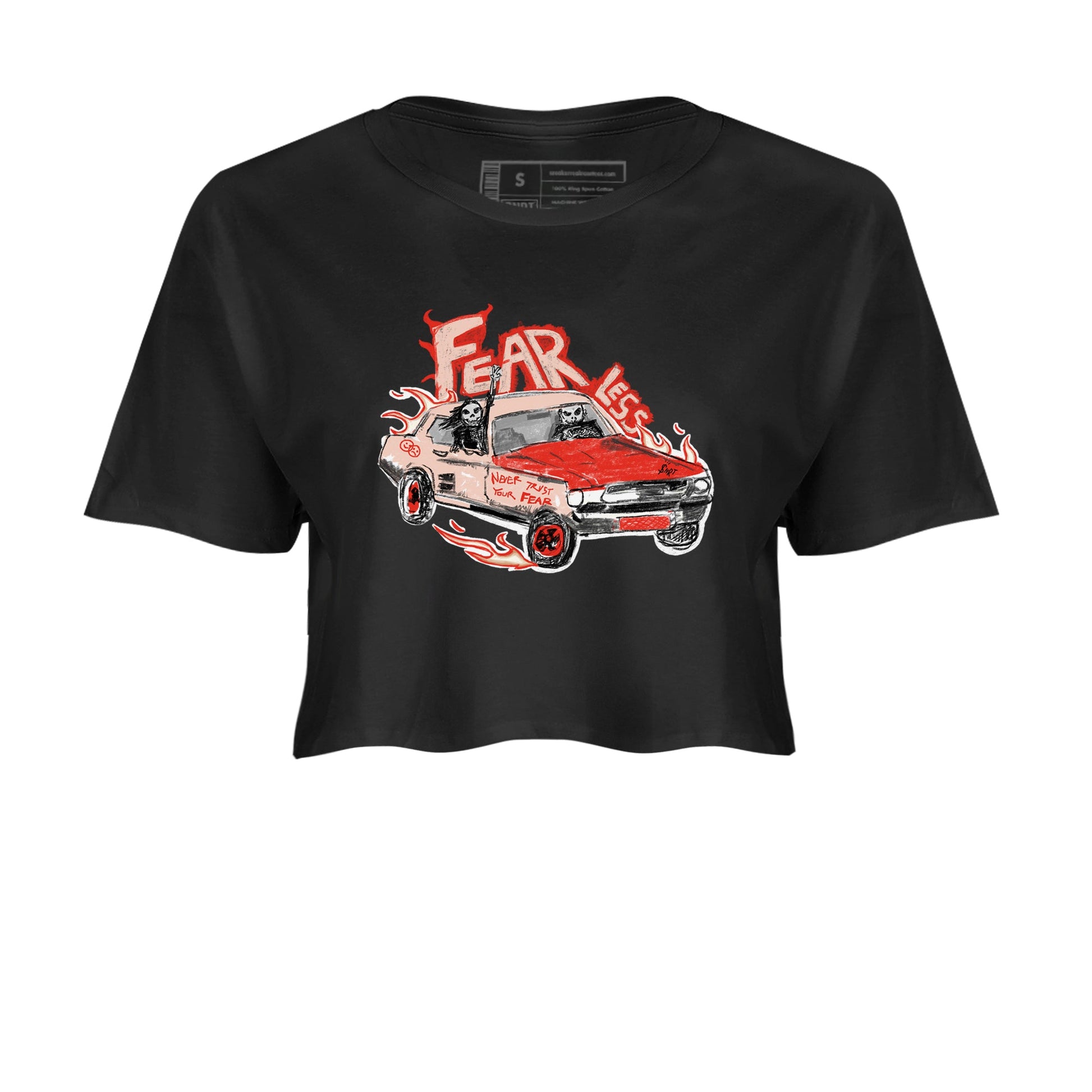 13s Dune Red shirts to match jordans Fearless Car sneaker match tees Air Jordan 13 Dune Red SNRT Sneaker Tees streetwear brand Black 2 crop tee