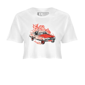 13s Dune Red shirts to match jordans Fearless Car sneaker match tees Air Jordan 13 Dune Red SNRT Sneaker Tees streetwear brand White 2 crop tee