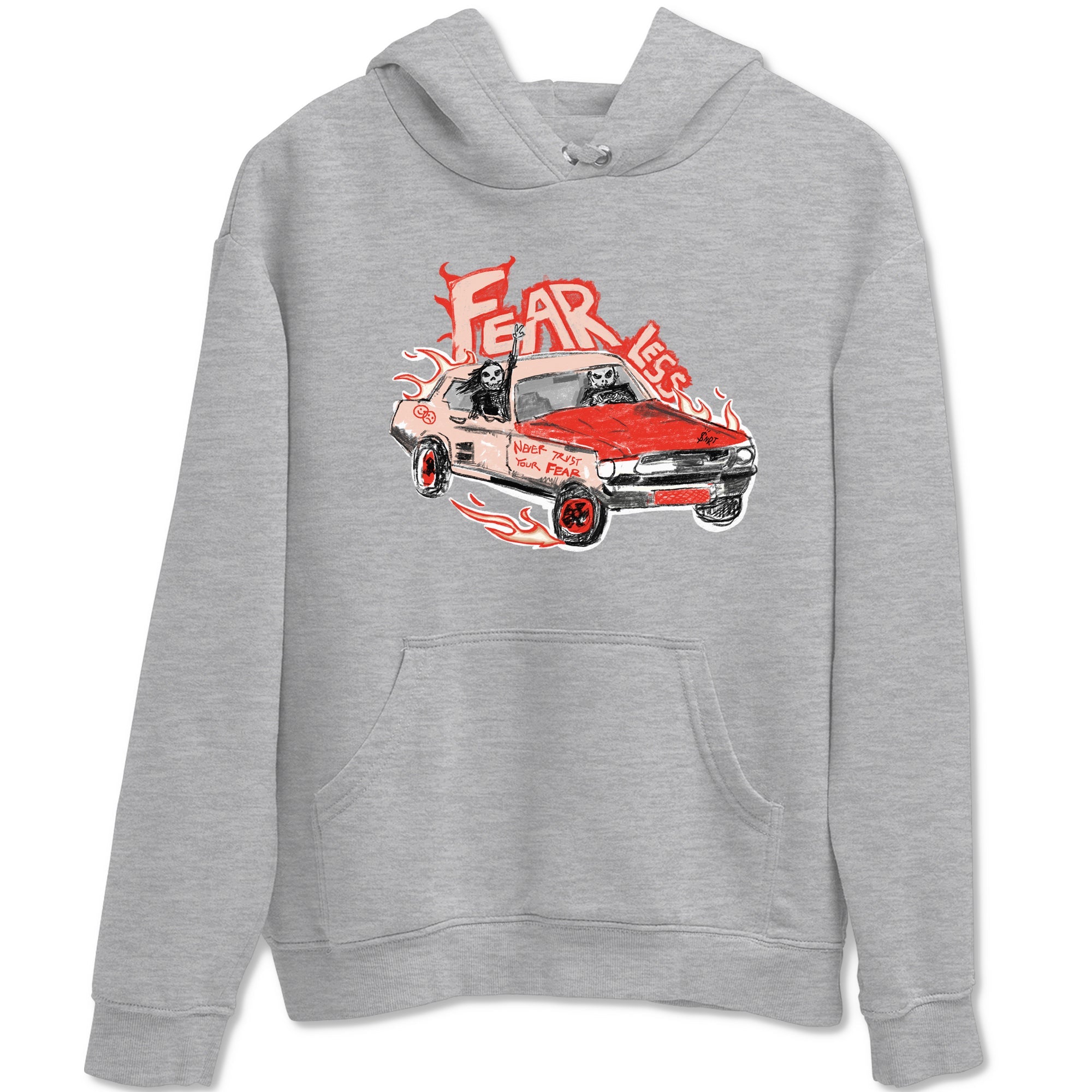 13s Dune Red shirts to match jordans Fearless Car sneaker match tees Air Jordan 13 Dune Red SNRT Sneaker Tees streetwear brand Heather Grey 2 unisex cotton tee