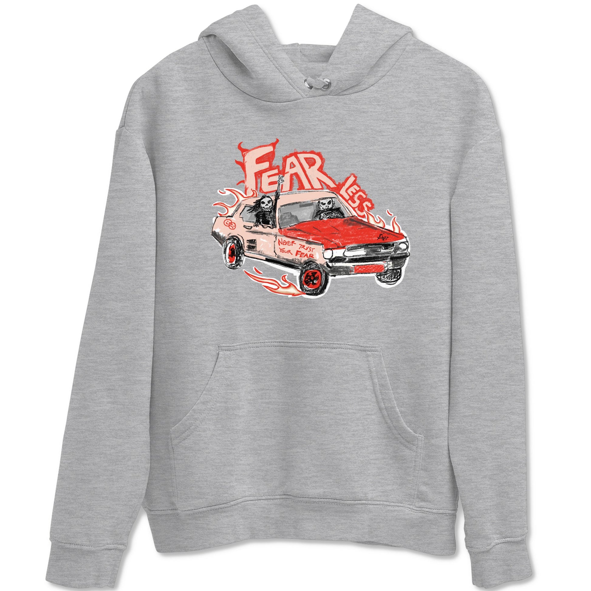 13s Dune Red shirts to match jordans Fearless Car sneaker match tees Air Jordan 13 Dune Red SNRT Sneaker Tees streetwear brand Heather Grey 2 unisex cotton tee