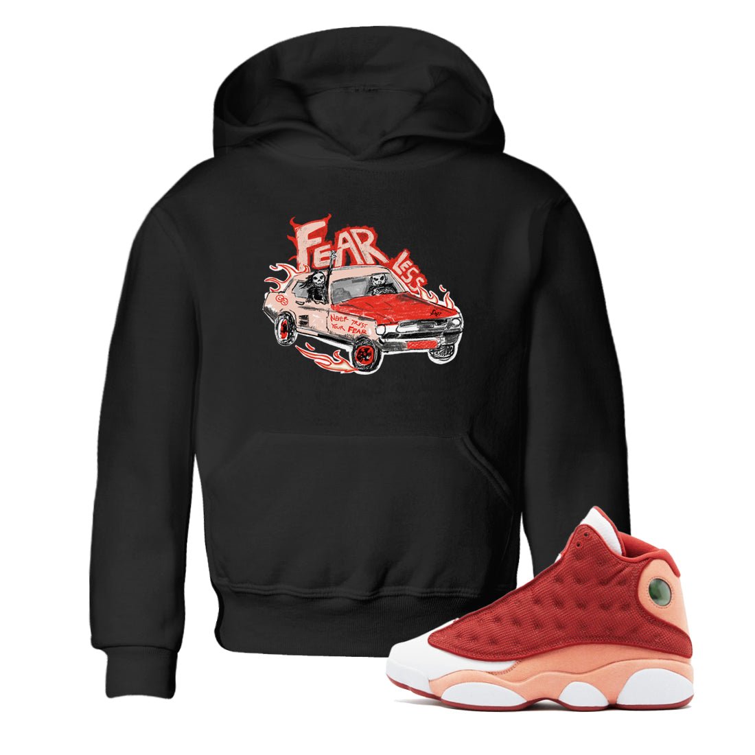 13s Dune Red shirts to match jordans Fearless Car sneaker match tees Air Jordan 13 Dune Red SNRT Sneaker Tees streetwear brand Baby and Youth Black 1 cotton tee