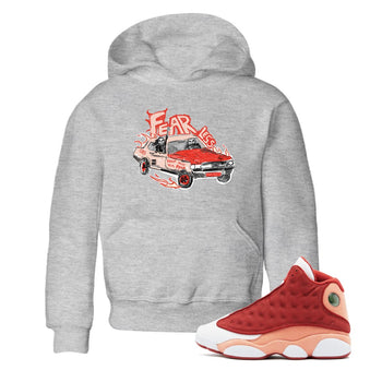 13s Dune Red shirts to match jordans Fearless Car sneaker match tees Air Jordan 13 Dune Red SNRT Sneaker Tees streetwear brand Baby and Youth Heather Grey 1 cotton tee