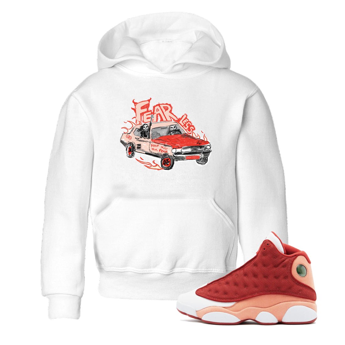13s Dune Red shirts to match jordans Fearless Car sneaker match tees Air Jordan 13 Dune Red SNRT Sneaker Tees streetwear brand Baby and Youth White 1 cotton tee