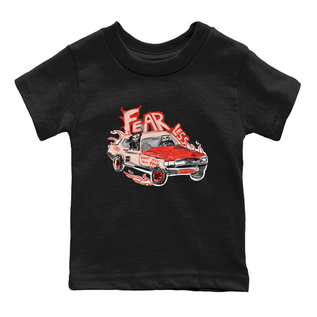 13s Dune Red shirts to match jordans Fearless Car sneaker match tees Air Jordan 13 Dune Red SNRT Sneaker Tees streetwear brand Baby and Youth Black 2 cotton tee