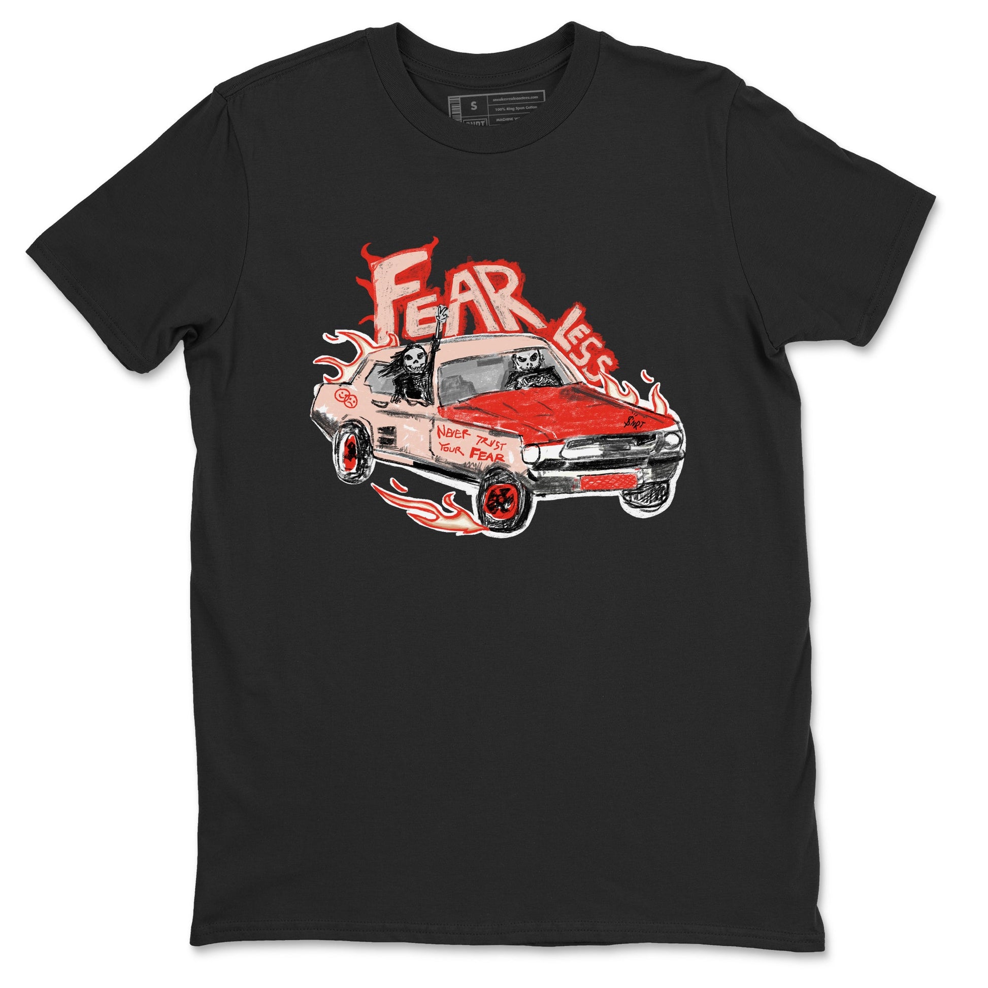 13s Dune Red shirts to match jordans Fearless Car sneaker match tees Air Jordan 13 Dune Red SNRT Sneaker Tees streetwear brand Black 2 unisex cotton tee