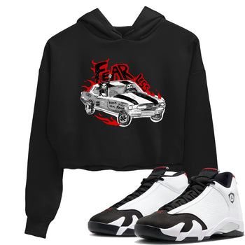 14s Black Toe t shirts to match sneakers Fearless Car sneaker match tees Air Jordan 14 Black Toe shirt SNRT Sneaker Tees unisex cotton Black 1 crop tee