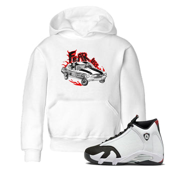 14s Black Toe t shirts to match sneakers Fearless Car sneaker match tees Air Jordan 14 Black Toe shirt SNRT Sneaker Tees Youth Baby White 1 tee