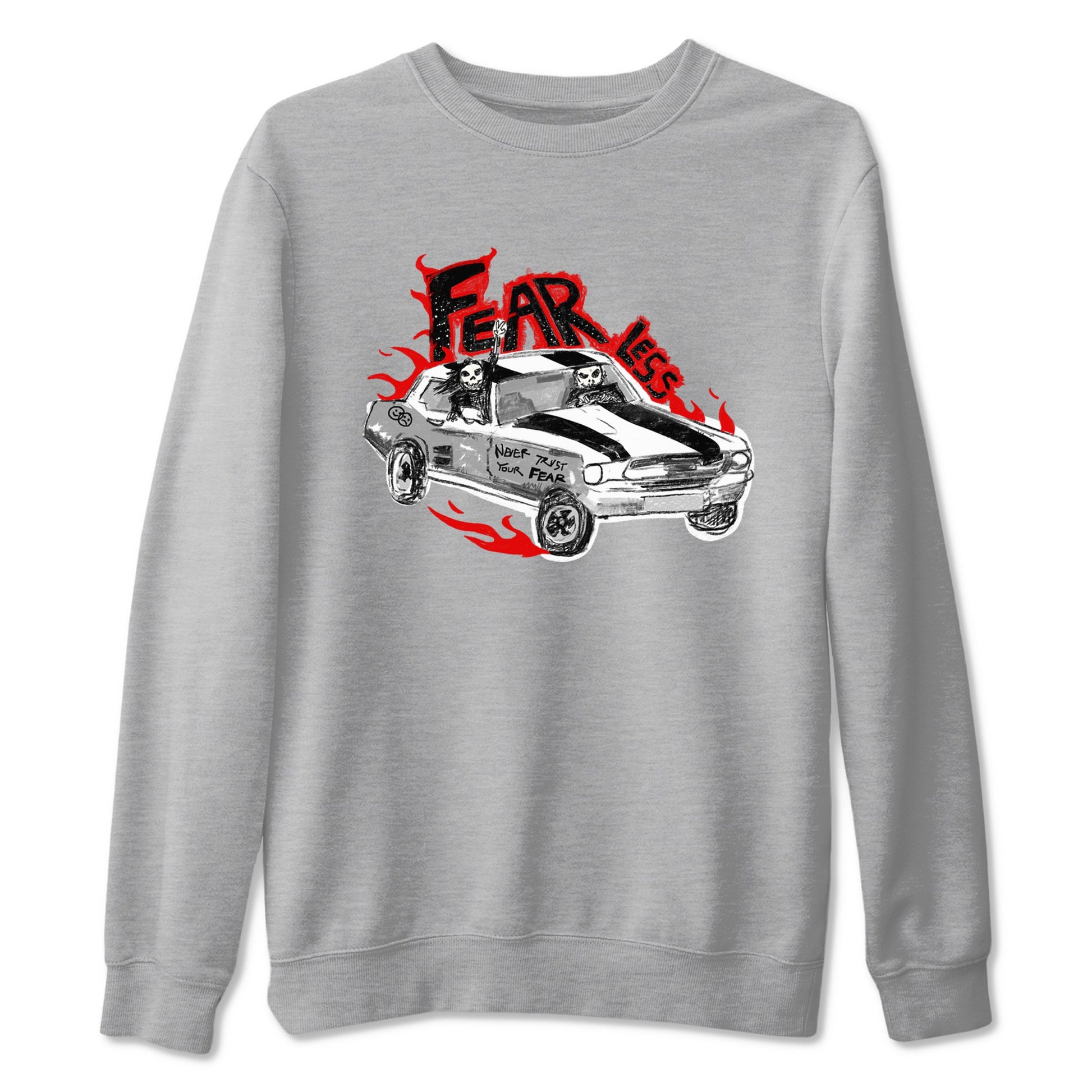 14s Black Toe t shirts to match sneakers Fearless Car sneaker match tees Air Jordan 14 Black Toe shirt SNRT Sneaker Tees unisex cotton Heather Grey 2 shirts