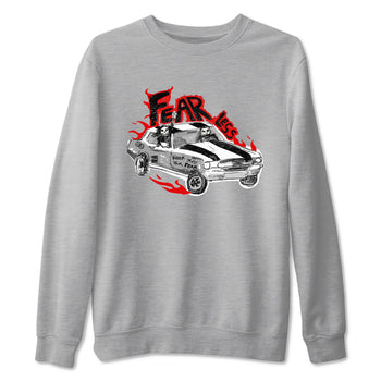 14s Black Toe t shirts to match sneakers Fearless Car sneaker match tees Air Jordan 14 Black Toe shirt SNRT Sneaker Tees unisex cotton Heather Grey 2 shirts