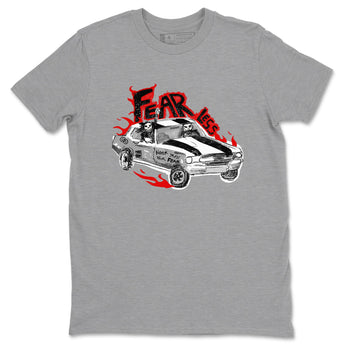 14s Black Toe t shirts to match sneakers Fearless Car sneaker match tees Air Jordan 14 Black Toe shirt SNRT Sneaker Tees unisex cotton Heather Grey 2 shirts