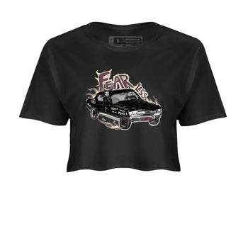 3s A Ma Maniere x Black shirts to match jordans Fearless Car sneaker match tees A Ma Maniere x Air Jordan 3 “Black” SNRT Sneaker Tees streetwear brand Black 2 crop tee