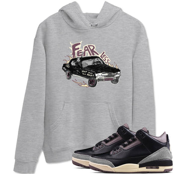 3s A Ma Maniere x Black shirts to match jordans Fearless Car sneaker match tees A Ma Maniere x Air Jordan 3 “Black” SNRT Sneaker Tees streetwear brand Heather Grey 1 unisex cotton tee