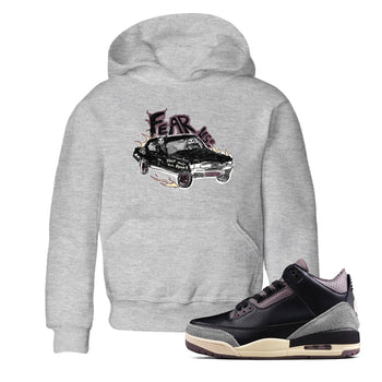 3s A Ma Maniere x Black shirts to match jordans Fearless Car sneaker match tees A Ma Maniere x Air Jordan 3 “Black” SNRT Sneaker Tees streetwear brand Baby and Youth Heather Grey 1 cotton tee