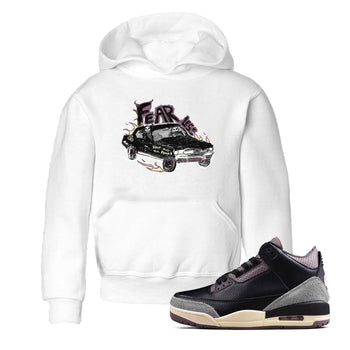 3s A Ma Maniere x Black shirts to match jordans Fearless Car sneaker match tees A Ma Maniere x Air Jordan 3 “Black” SNRT Sneaker Tees streetwear brand Baby and Youth White 1 cotton tee