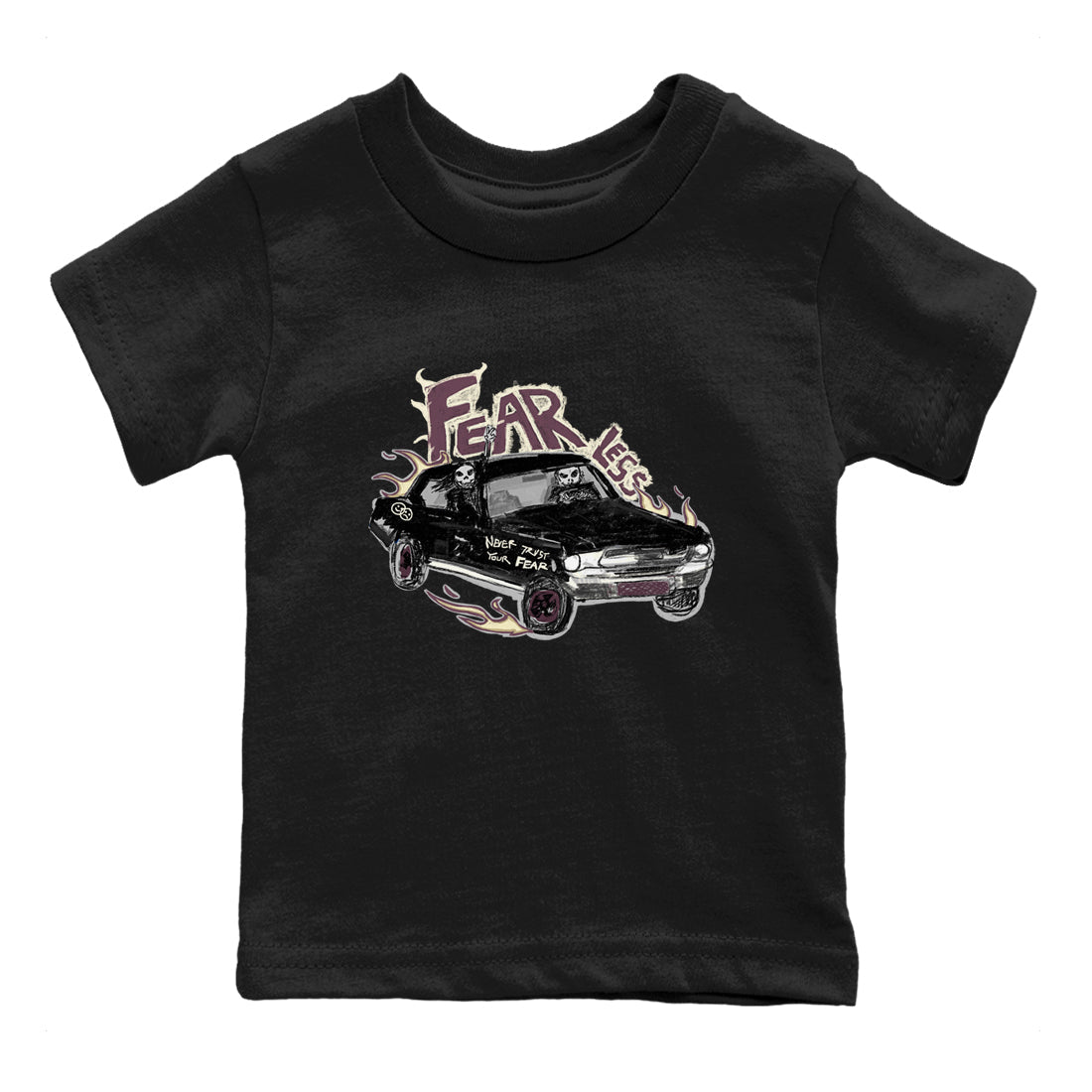 3s A Ma Maniere x Black shirts to match jordans Fearless Car sneaker match tees A Ma Maniere x Air Jordan 3 “Black” SNRT Sneaker Tees streetwear brand Baby and Youth Black 2 cotton tee
