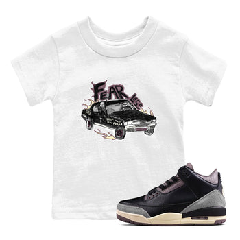 3s A Ma Maniere x Black shirts to match jordans Fearless Car sneaker match tees A Ma Maniere x Air Jordan 3 “Black” SNRT Sneaker Tees streetwear brand Baby and Youth White 1 cotton tee