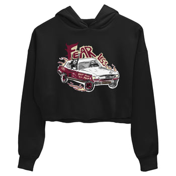 AJ3 A Ma Maniere x Burgundy Crush shirts to match jordans Fearless Car sneaker match tees A Ma Maniére x Air Jordan 3 "Burgundy Crush" SNRT Sneaker Tees streetwear brand Black 2 crop tee