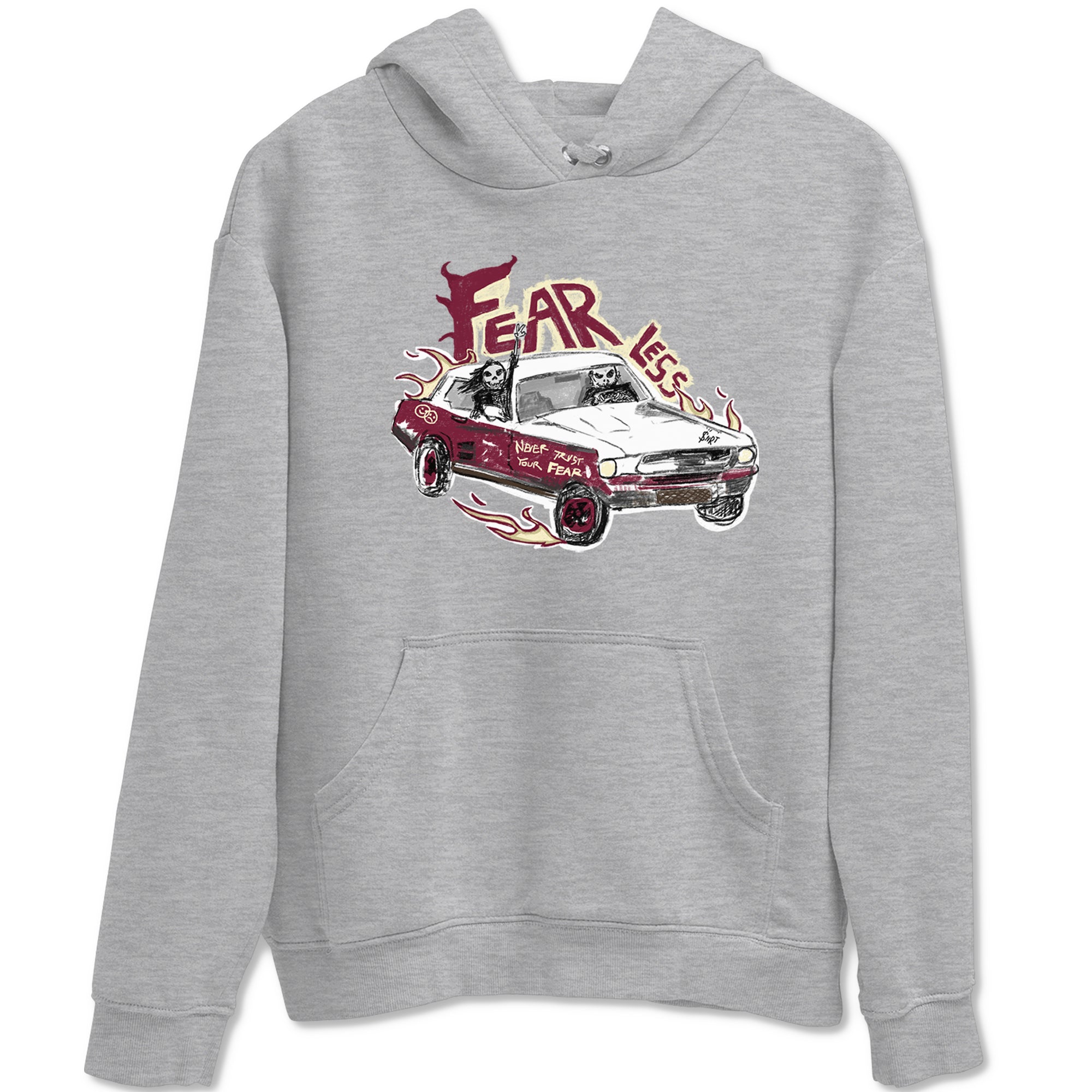 AJ3 A Ma Maniere x Burgundy Crush shirts to match jordans Fearless Car sneaker match tees A Ma Maniére x Air Jordan 3 "Burgundy Crush" SNRT Sneaker Tees streetwear brand Heather Grey 2 unisex cotton tee