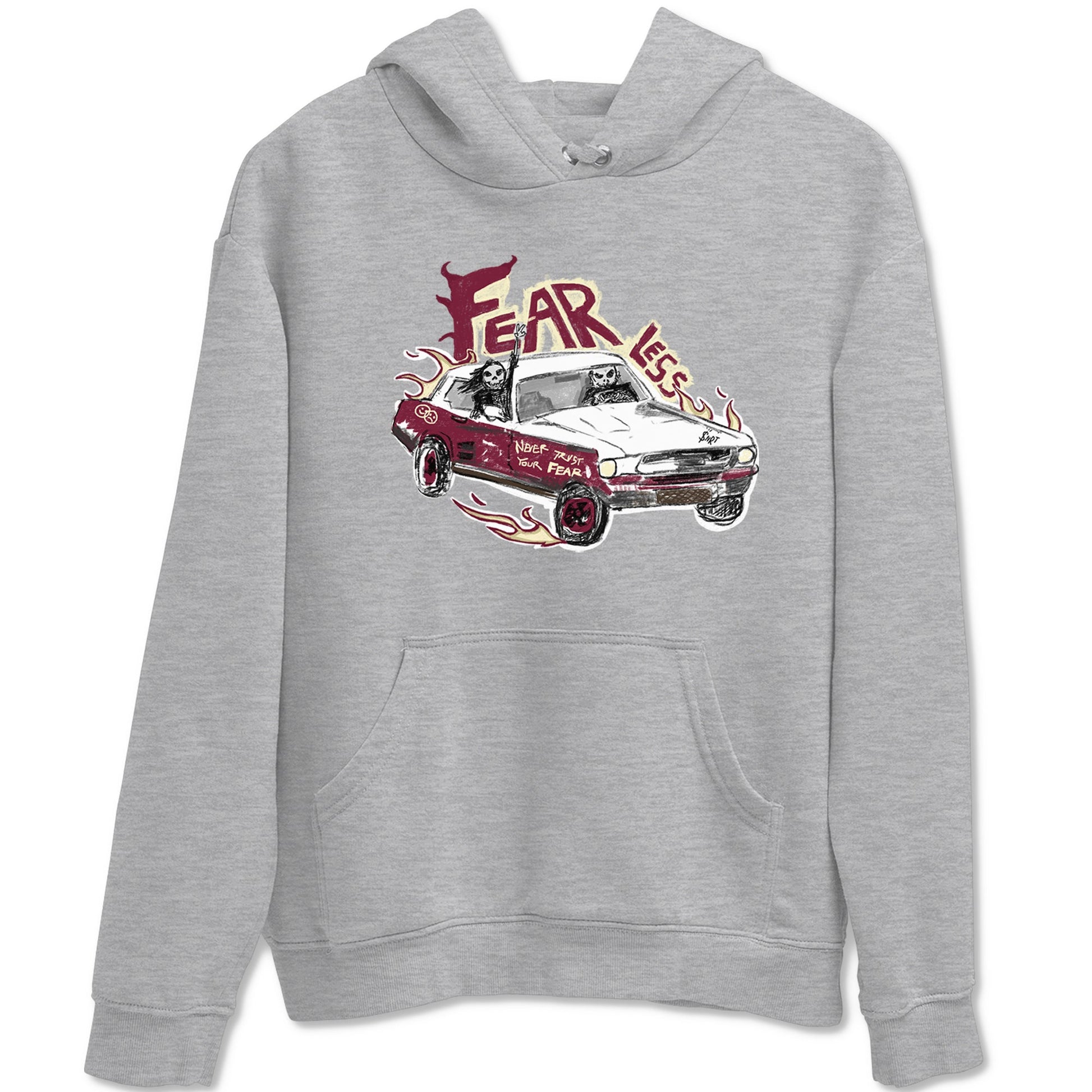 AJ3 A Ma Maniere x Burgundy Crush shirts to match jordans Fearless Car sneaker match tees A Ma Maniére x Air Jordan 3 "Burgundy Crush" SNRT Sneaker Tees streetwear brand Heather Grey 2 unisex cotton tee