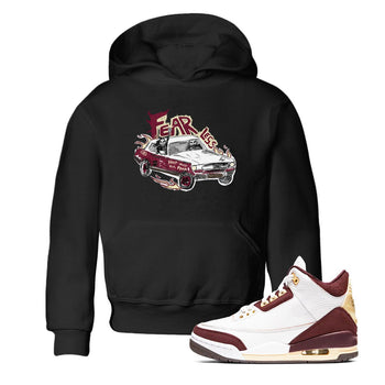 AJ3 A Ma Maniere x Burgundy Crush shirts to match jordans Fearless Car sneaker match tees A Ma Maniére x Air Jordan 3 "Burgundy Crush" SNRT Sneaker Tees streetwear brand Baby and Youth Black 1 cotton tee