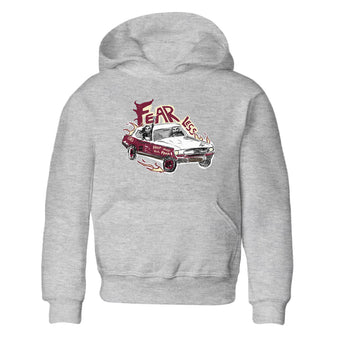 AJ3 A Ma Maniere x Burgundy Crush shirts to match jordans Fearless Car sneaker match tees A Ma Maniére x Air Jordan 3 "Burgundy Crush" SNRT Sneaker Tees streetwear brand Baby and Youth Heather Grey 2 cotton tee