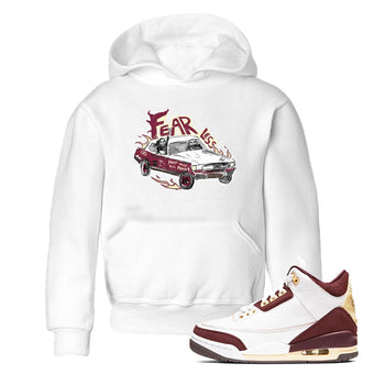 AJ3 A Ma Maniere x Burgundy Crush shirts to match jordans Fearless Car sneaker match tees A Ma Maniére x Air Jordan 3 "Burgundy Crush" SNRT Sneaker Tees streetwear brand Baby and Youth White 1 cotton tee