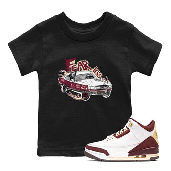 AJ3 A Ma Maniere x Burgundy Crush shirts to match jordans Fearless Car sneaker match tees A Ma Maniére x Air Jordan 3 "Burgundy Crush" SNRT Sneaker Tees streetwear brand Baby and Youth Black 1 cotton tee