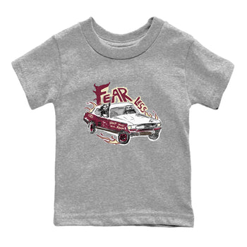 AJ3 A Ma Maniere x Burgundy Crush shirts to match jordans Fearless Car sneaker match tees A Ma Maniére x Air Jordan 3 "Burgundy Crush" SNRT Sneaker Tees streetwear brand Baby and Youth Heather Grey 2 cotton tee