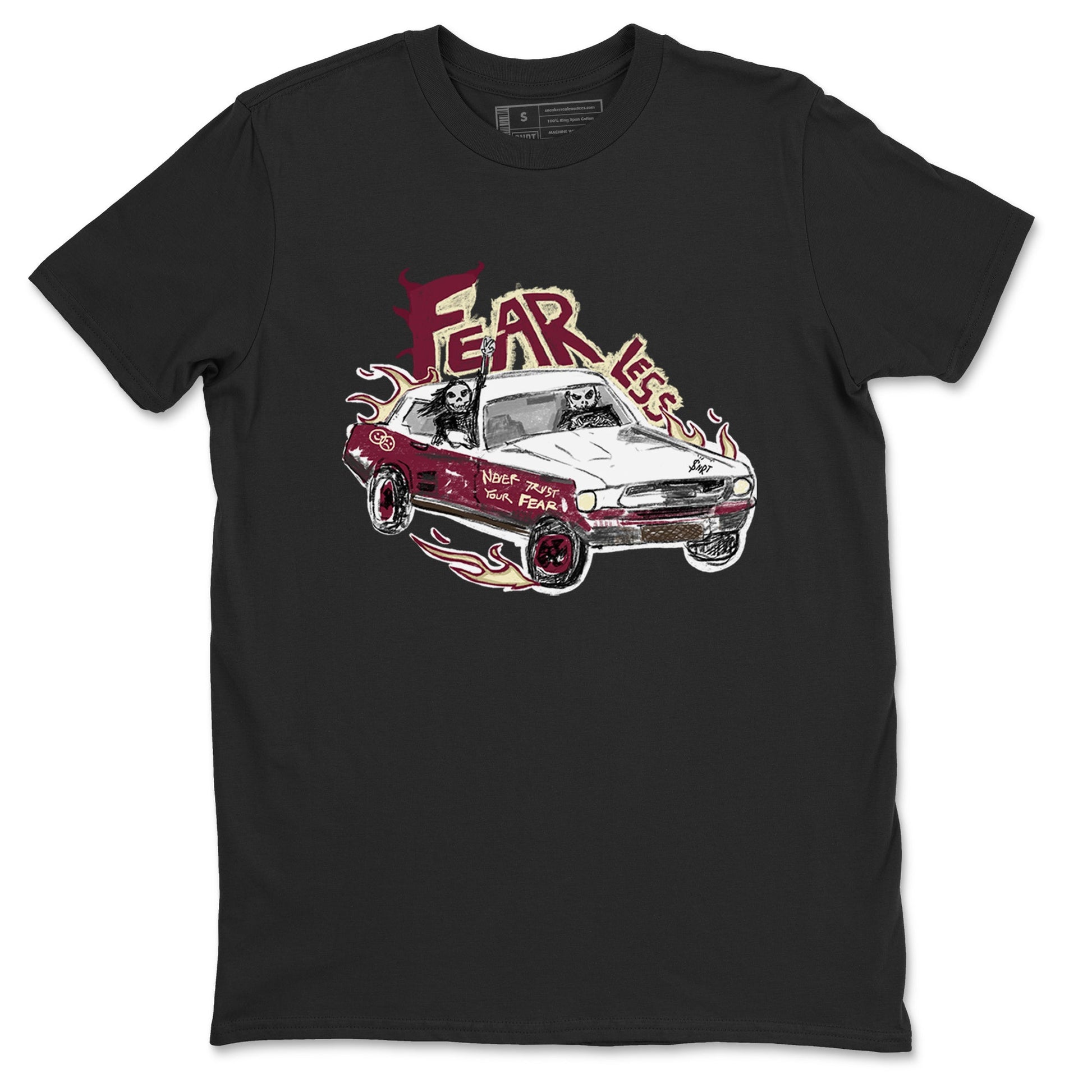 AJ3 A Ma Maniere x Burgundy Crush shirts to match jordans Fearless Car sneaker match tees A Ma Maniére x Air Jordan 3 "Burgundy Crush" SNRT Sneaker Tees streetwear brand Black 2 unisex cotton tee