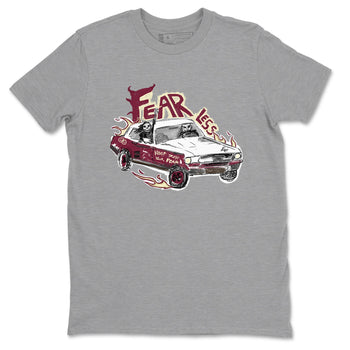 AJ3 A Ma Maniere x Burgundy Crush shirts to match jordans Fearless Car sneaker match tees A Ma Maniére x Air Jordan 3 "Burgundy Crush" SNRT Sneaker Tees streetwear brand Heather Grey 2 unisex cotton tee