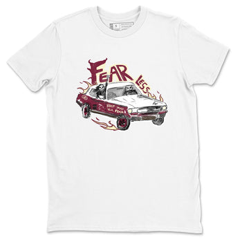 AJ3 A Ma Maniere x Burgundy Crush shirts to match jordans Fearless Car sneaker match tees A Ma Maniére x Air Jordan 3 "Burgundy Crush" SNRT Sneaker Tees streetwear brand White 2 unisex cotton tee