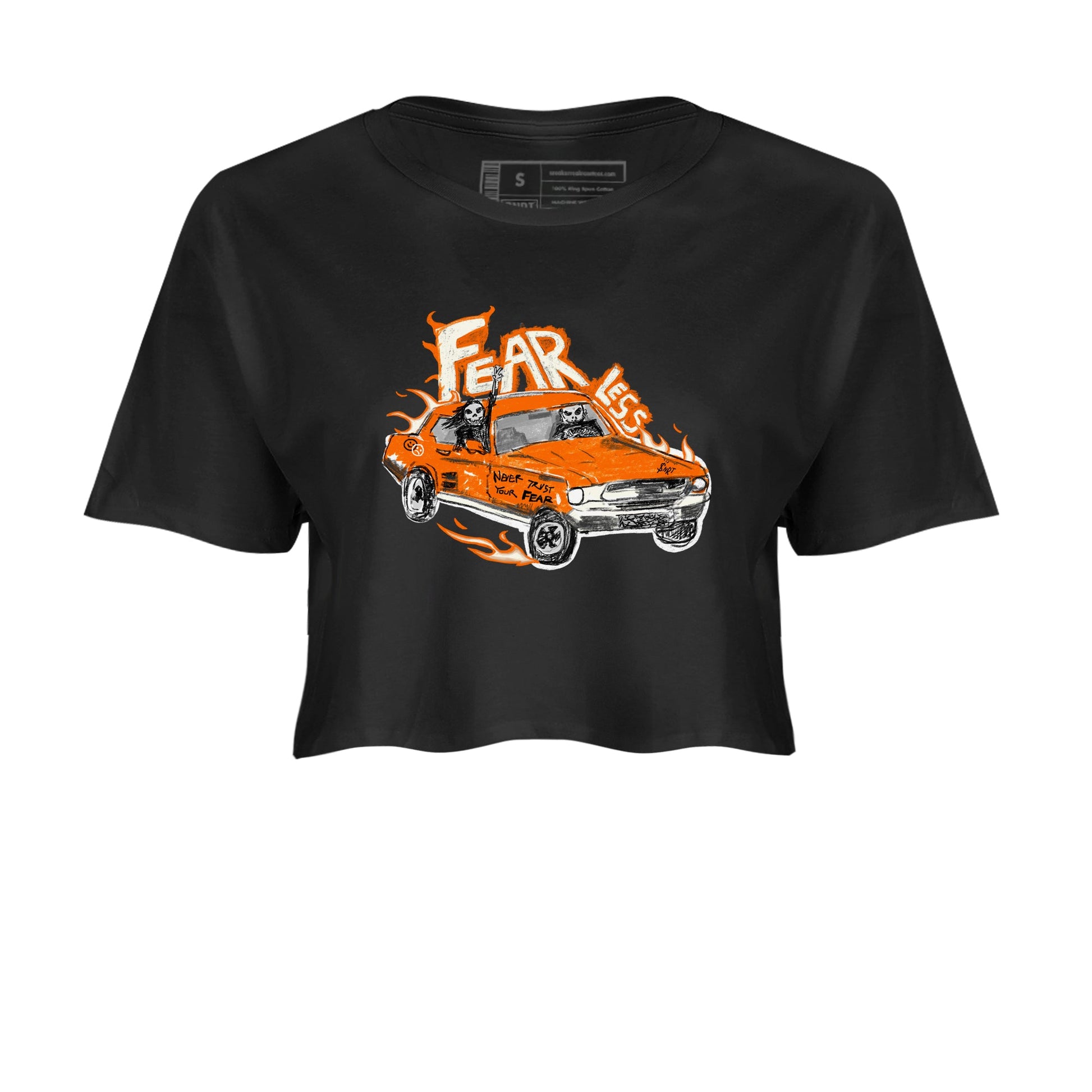 3s Georgia Peach shirt to match jordans Fearless Car sneaker tees Air Jordan 3 Georgia Peach SNRT Sneaker Release Tees Black 2 crop length shirt