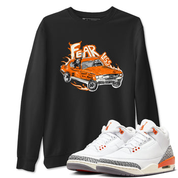 3s Georgia Peach shirt to match jordans Fearless Car sneaker tees Air Jordan 3 Georgia Peach SNRT Sneaker Release Tees unisex cotton Black 1 crew neck shirt