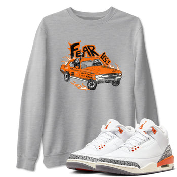 3s Georgia Peach shirt to match jordans Fearless Car sneaker tees Air Jordan 3 Georgia Peach SNRT Sneaker Release Tees unisex cotton Heather Grey 1 crew neck shirt