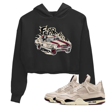 4s A Ma Maniere x Fossil Stone shirts to match jordans Fearless Car sneaker match tees 4s A Ma Maniere x Fossil Stone match shoes to clothes SNRT Sneaker Tees unisex cotton Black 1 crop tee