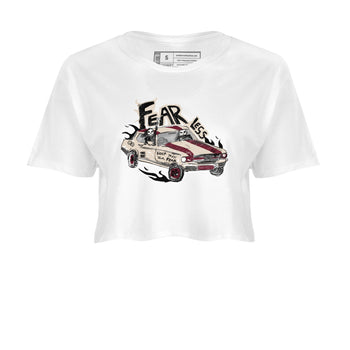 4s A Ma Maniere x Fossil Stone shirts to match jordans Fearless Car sneaker match tees 4s A Ma Maniere x Fossil Stone match shoes to clothes SNRT Sneaker Tees unisex cotton White 2 crop tee