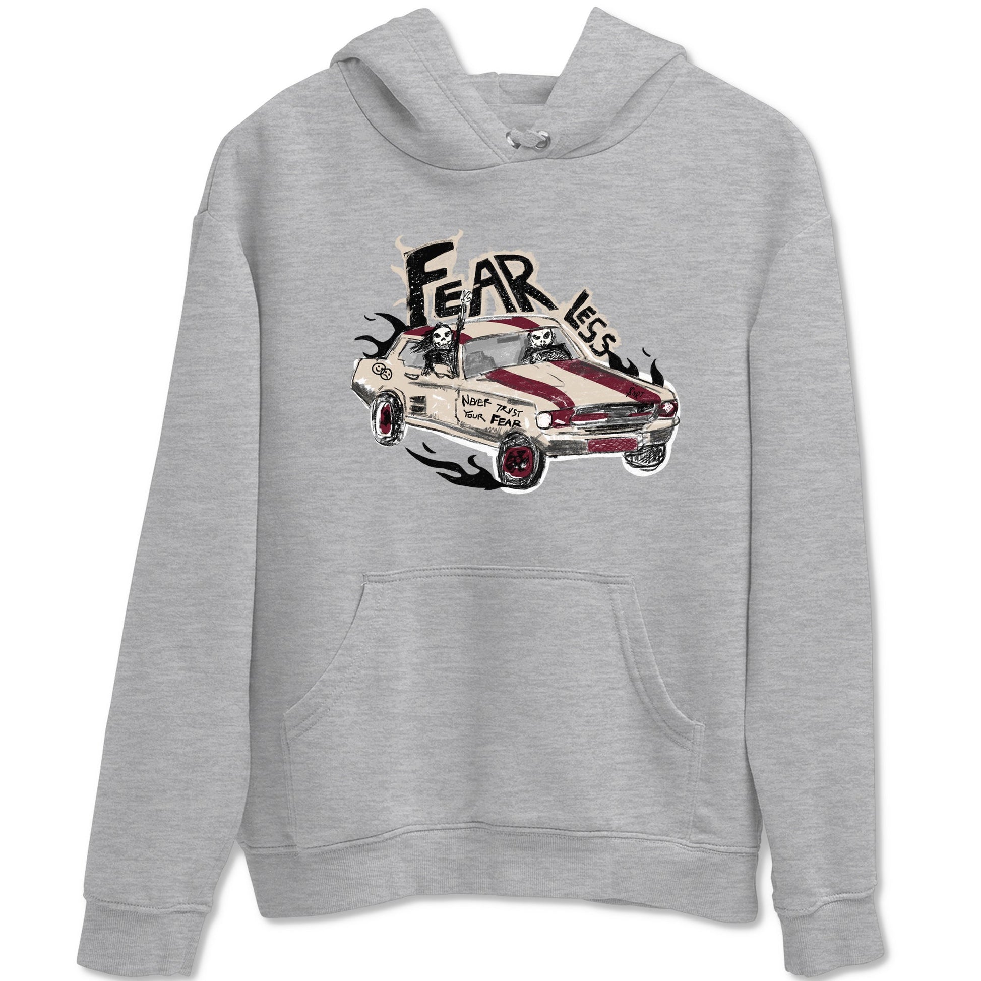 4s A Ma Maniere x Fossil Stone shirts to match jordans Fearless Car sneaker match tees 4s A Ma Maniere x Fossil Stone match shoes to clothes SNRT Sneaker Tees unisex cotton Heather Grey 2 shirts