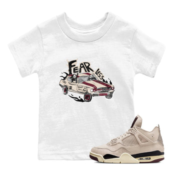 4s A Ma Maniere x Fossil Stone shirts to match jordans Fearless Car sneaker match tees 4s A Ma Maniere x Fossil Stone match shoes to clothes SNRT Sneaker Tees Youth Baby White 1 tee