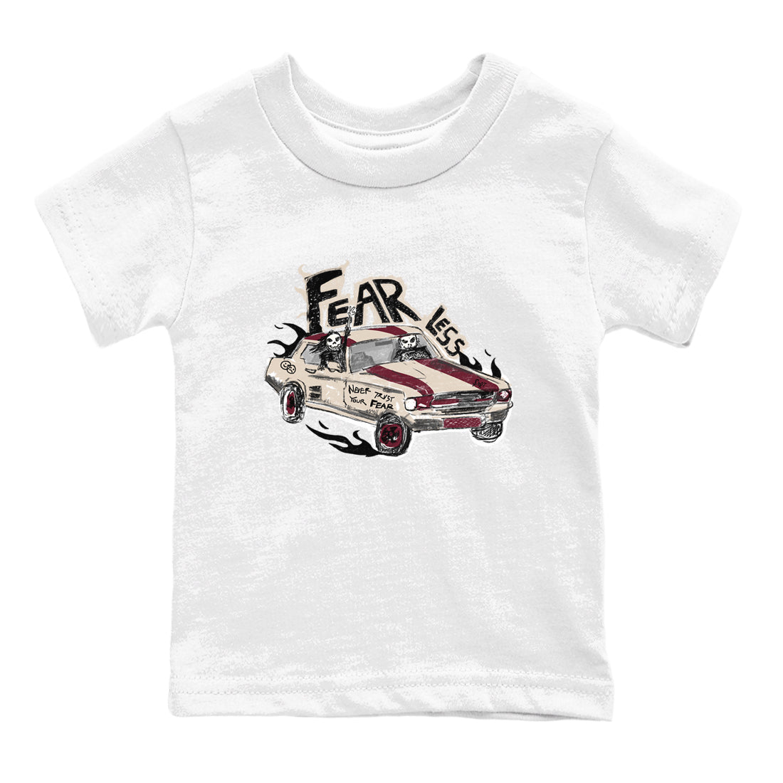 4s A Ma Maniere x Fossil Stone shirts to match jordans Fearless Car sneaker match tees 4s A Ma Maniere x Fossil Stone match shoes to clothes SNRT Sneaker Tees Youth Baby White 2 tee