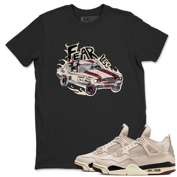 4s A Ma Maniere x Fossil Stone shirts to match jordans Fearless Car sneaker match tees 4s A Ma Maniere x Fossil Stone match shoes to clothes SNRT Sneaker Tees unisex cotton Black 1 shirts