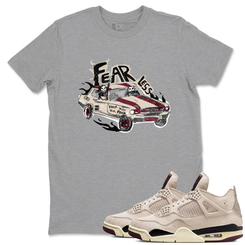 4s A Ma Maniere x Fossil Stone shirts to match jordans Fearless Car sneaker match tees 4s A Ma Maniere x Fossil Stone match shoes to clothes SNRT Sneaker Tees unisex cotton Heather Grey 1 shirts